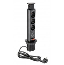 3 rozečių + 2 USB blokas